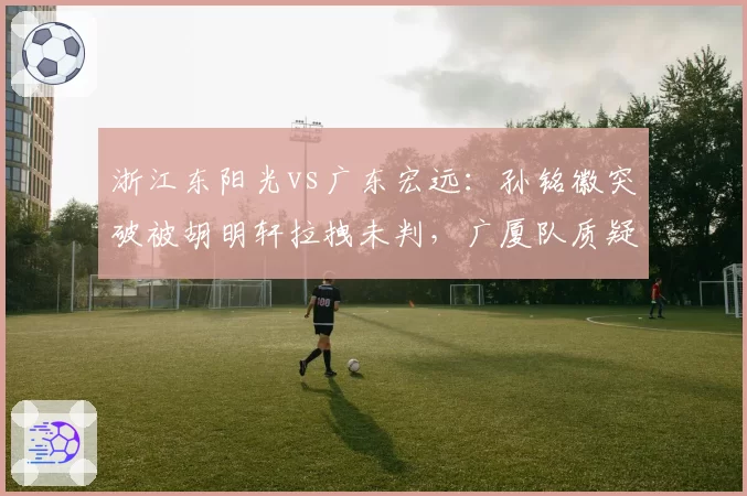 浙江东阳光vs广东宏远:孙铭徽突破被胡明轩拉拽未判,广厦队质疑裁判双重标准
