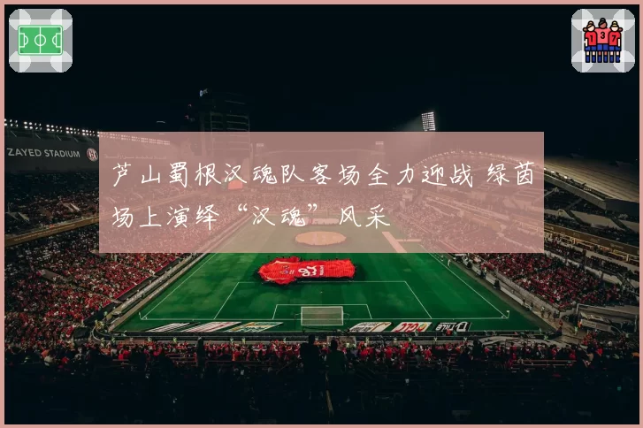 芦山蜀根汉魂队客场全力迎战 绿茵场上演绎“汉魂”风采