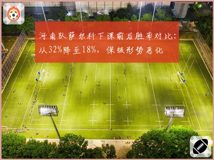 河南队萨尔科下课前后胜率对比:从32%降至18%,保级形势恶化